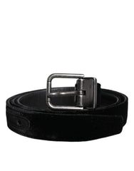 Dolce & Gabbana Black Leather Metal Buckle Classic Belt