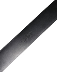 Dolce & Gabbana Black Leather Metal Buckle Classic Belt