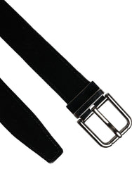 Dolce & Gabbana Black Leather Metal Buckle Classic Belt