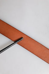 Dolce & Gabbana Brown Leather Gold Metal Baroque Buckle Belt