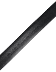 Dolce & Gabbana Black Solid Leather Classic Waist Buckle Belt