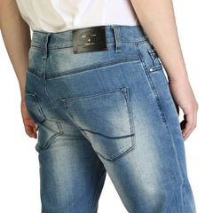 Yes Zee Blue Cotton Men's Slim Fit Jean