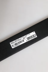 Dolce & Gabbana Black Leather DG Logo Plaque Buckle Belt