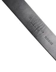 Dolce & Gabbana Black Leather Classic Metal Logo Buckle Belt