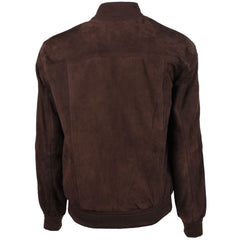 Emilio Romanelli Brown Calfskin Men Bomber Jacket