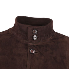 Emilio Romanelli Brown Calfskin Men Bomber Jacket