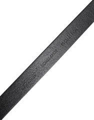 Dolce & Gabbana Black Calfskin Classic Metal Logo Buckle Belt
