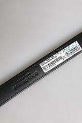 Dolce & Gabbana Gold Leather Jacquard Silver Metal Buckle Belt