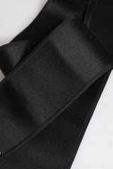 Dolce & Gabbana Black Satin Wide Waist Belt