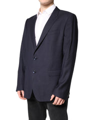 Dolce & Gabbana Black Wool Single Breasted Coat Blazer Suit