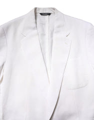 Dolce & Gabbana White Single Breasted Men Coat Blazer Suit