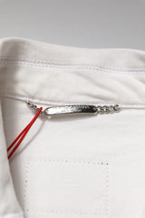 Dolce & Gabbana White Graffiti Cotton Stretch Denim Jacket