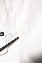 Dolce & Gabbana White Graffiti Cotton Stretch Denim Jacket