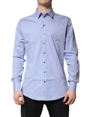 Dolce & Gabbana Light Blue Cotton SICILIA Dress Formal Shirt
