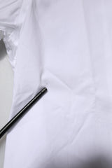 Dolce & Gabbana White Cotton Stretch GOLD Dress Formal Shirt