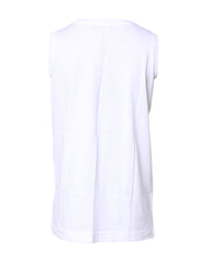 Dolce & Gabbana White Cotton Sleeveless Crew Neck T-shirt