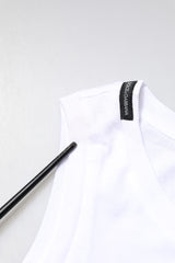Dolce & Gabbana White Cotton Sleeveless Crew Neck T-shirt