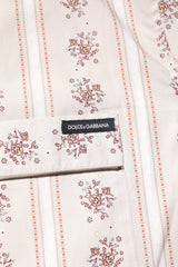 Dolce & Gabbana Beige Floral Print Cotton Men Pajama Set Sleepwear