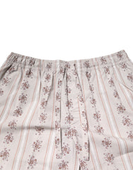 Dolce & Gabbana Beige Floral Print Cotton Men Pajama Set Sleepwear