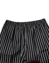 Dolce & Gabbana Black White Stripes Cotton Men Pajama Set Sleepwear
