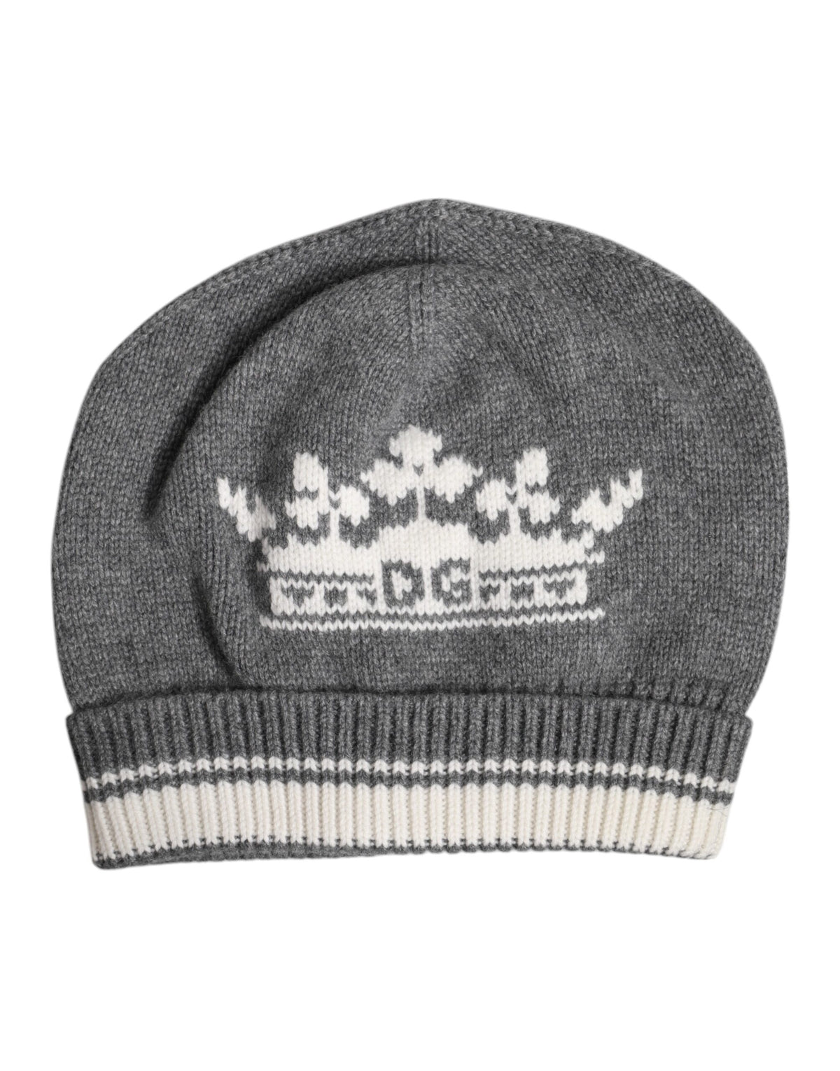 Dolce & Gabbana Gray Cashmere Knitted Winter Beanie Hat