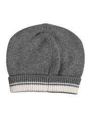Dolce & Gabbana Gray Cashmere Knitted Winter Beanie Hat