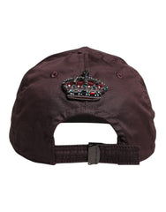 Dolce & Gabbana Brown Cotton DG Crown 6 Panels Baseball Cap
