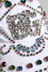 Dolce & Gabbana White Multicolor Crystal Embellish Baseball Cap