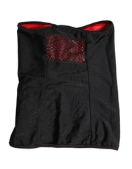 Dolce & Gabbana Black Nylon Knitted Neck Warmer Balaclava Scarf