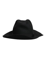 Dolce & Gabbana Black Wide Brim Trilby Fedora Hat