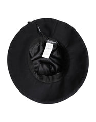 Dolce & Gabbana Black Cotton Wide Brim Bucket Hat