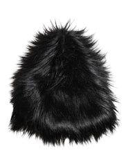 Dolce & Gabbana Black Acrylic Fur Womens Bucket Hat