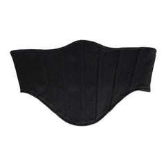 Dolce & Gabbana Black Cotton Waist Tuxedo Belt Cummerbund