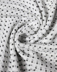 Dolce & Gabbana White Polka Dots Polyester Wrap Shawl Scarf