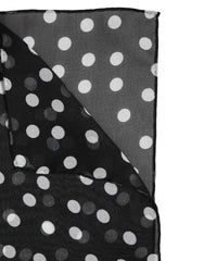 Dolce & Gabbana Black Polka Dots Polyester Wrap Shawl Scarf