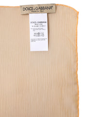Dolce & Gabbana Orange Silk Rectangle Wrap Shawl Scarf