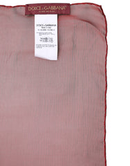 Dolce & Gabbana Red Silk Rectangle Women Wrap Shawl Scarf