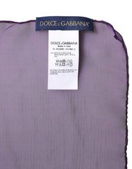 Dolce & Gabbana Purple Silk Rectangle Wrap Shawl Scarf