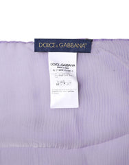 Dolce & Gabbana Purple Silk Rectangle Wrap Shawl Scarf