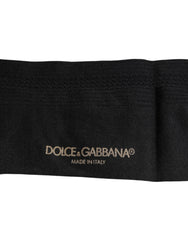 Dolce & Gabbana Black Stretch Logo Mid Calf Men Socks