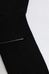 Dolce & Gabbana Black Solid Stretch Mid Calf Men Socks