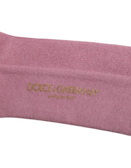 Dolce & Gabbana Rose Pink Cotton Over The Calf Socks