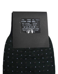 Dolce & Gabbana Black Polka Dots Cotton Mid Calf Socks