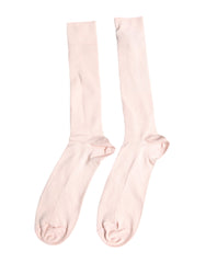Dolce & Gabbana Ivory Cotton Stretch Logo Over Calf Socks