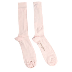 Dolce & Gabbana Ivory Cotton Stretch Logo Over Calf Socks