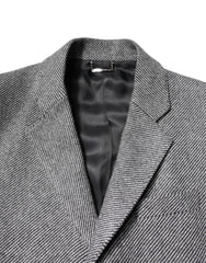 Dolce & Gabbana Gray Wool Single Breasted Trench Coat Jacket