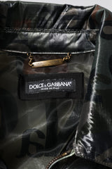 Dolce & Gabbana Green DG Logo Print Bomber Full Zip Jacket