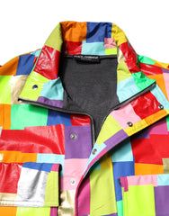 Dolce & Gabbana Multicolor Cotton Full Zip Men Biker Jacket