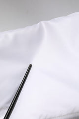 Dolce & Gabbana White Nylon Full Zip Cropped Bomber Jacket