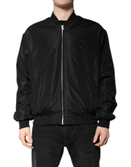 Dolce & Gabbana Black Long Sleeves Full Zip Bomber Jacket